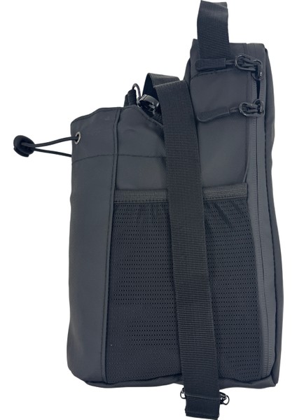 Manyetik Su Şişesi Tutucu Çanta Spor Salonu Fitness Seyahat Taşınabilir Şişe Telefon Saklama Çapraz Askılı Çanta-Siyah (Yurt Dışından)