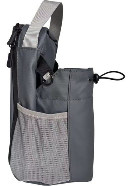 Manyetik Su Şişesi Tutucu Çanta Spor Salonu Fitness Seyahat Taşınabilir Şişe Telefon Saklama Çapraz Askılı Çanta-Gri (Yurt Dışından)