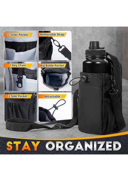 Manyetik Su Şişesi Tutucu Çanta Spor Salonu Fitness Seyahat Taşınabilir Şişe Telefon Saklama Çapraz Askılı Çanta-Gri (Yurt Dışından) fiyatları