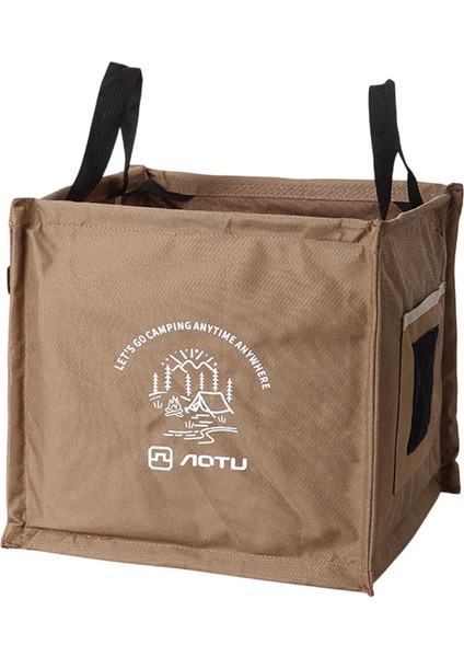 Aotu AT6361 27L Katlanabilir Dış Mekan Çöp Kutusu 600D Oxford Kumaş Kamp Saklama Çantası Taktik Düzenleyici-Haki (Yurt Dışından)