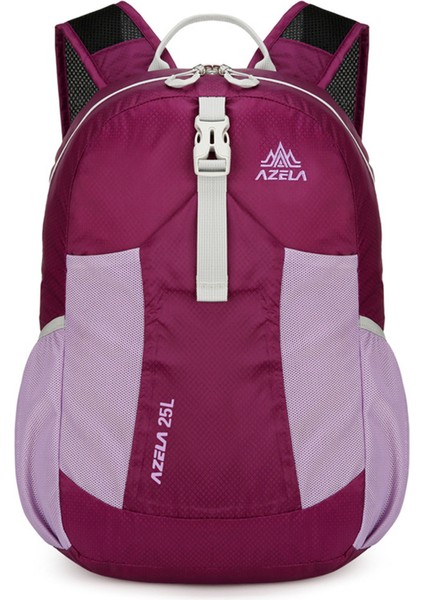 Azela A1341 Hafif Katlanabilir Sırt Çantası Su Geçirmez Naylon Omuz Çantası Açık Hava Yürüyüş Kampı Için-Mor (Yurt Dışından)