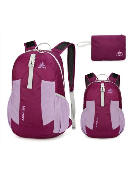Azela A1341 Hafif Katlanabilir Sırt Çantası Su Geçirmez Naylon Omuz Çantası Açık Hava Yürüyüş Kampı Için-Mor (Yurt Dışından) indirimleri