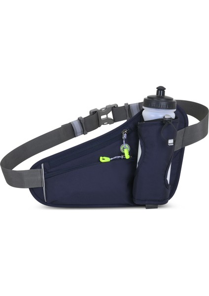 Spor Koşu Kemeri Bel Çantası Bel Çantası Su Şişesi Tutucu ile Erkekler ve Kadınlar Için-Koyu Mavi (Yurt Dışından)