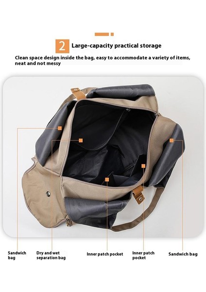 BED-647 Islak ve Kuru Ayırıcı Fitness Yoga Çantası Oxford Kumaş Seyahat Tote Çantası-Açık Mor (Yurt Dışından) fiyatları