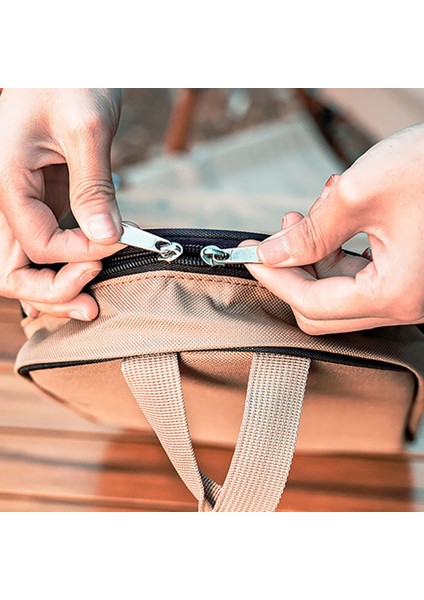 AOTU AT6413-1 Kamp Sofra Takımı Saklama Çantası Oxford Kumaş Çatal Bıçak Kaşık Çatal Taşıma Çantası Kese-Yeşil (Yurt Dışından)