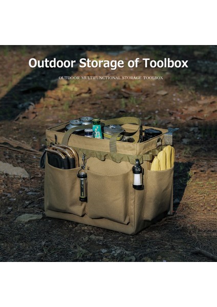 Açık Hava Kamp Seyahat Aletleri Depolama Büyük Kapasiteli Çanta Katlanır Odun Çantası Piknik Barbekü Çatal Bıçak Takımı Düzenleyici-Ordu Yeşili (Yurt Dışından) fırsatları