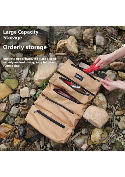 Aotu AT6944 Kamp Aletleri Çantası Oxford Kumaş Alet Düzenleyici Rulo Saklama Çantası-Ordu Yeşili (Yurt Dışından) modelleri