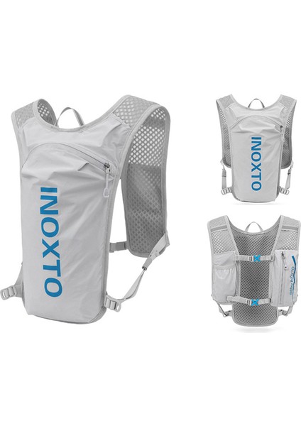 OUTDOOR INOXTO 591 5L Açık Hava Spor Sırt Çantası Koşu Bisiklet Nefes Alabilir Çift Omuz Çantası-Açık Gri/Mavi (Yurt Dışından) fiyatları