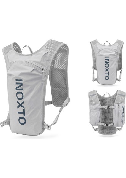 OUTDOOR INOXTO 591 5L Açık Hava Spor Sırt Çantası Koşu Bisiklet Nefes Alabilir Çift Omuz Çantası-Açık Gri/Koyu Mavi (Yurt Dışından) fırsatları