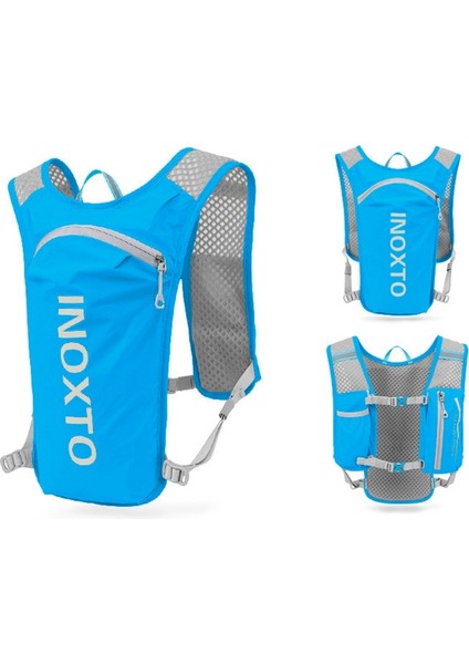 OUTDOOR INOXTO 591 5L Açık Hava Spor Sırt Çantası Koşu Bisiklet Nefes Alabilir Çift Omuz Çantası-Safir (Yurt Dışından) indirimleri