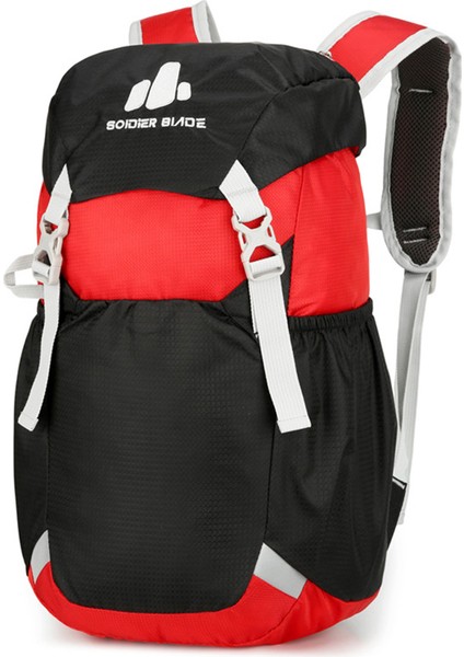 Soldıer Blade 2451 Hafif Naylon Seyahat Sırt Çantası Katlanabilir Su Geçirmez Yürüyüş Kamp Sırt Çantası-Siyah+Kırmızı (Yurt Dışından)