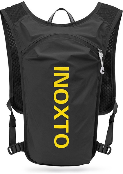 OUTDOOR INOXTO 591 5L Açık Hava Spor Sırt Çantası Koşu Bisiklet Nefes Alabilir Çift Omuz Çantası-Siyah/Sarı (Yurt Dışından)