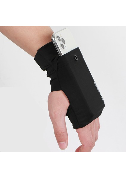 Açık Hava Sporları Telefon Tutucu Eldiven Kılıfı Kart Anahtar Saklama Çantası Başparmak Delikli-Siyah S/sağ El (Yurt Dışından) fiyatları