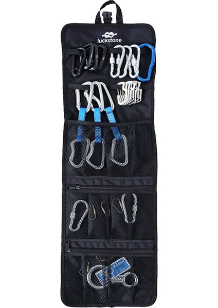 Luckstone Pykjd Askılı Saklama Çantası 420D Oxford Kumaş Katlanabilir Fermuarlı File Keseler Buz Tırmanışı Ekipmanları Için-Siyah (Yurt Dışından) fiyatları