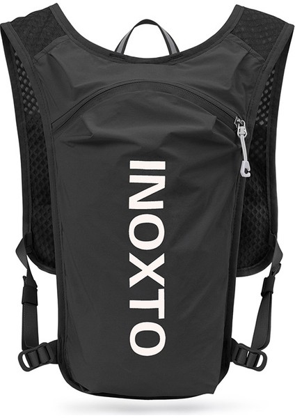 OUTDOOR INOXTO 591 5L Açık Hava Spor Sırt Çantası Koşu Bisiklet Nefes Alabilir Çift Omuz Çantası-Siyah/Beyaz (Yurt Dışından)