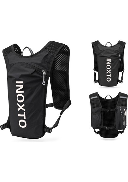 OUTDOOR INOXTO 591 5L Açık Hava Spor Sırt Çantası Koşu Bisiklet Nefes Alabilir Çift Omuz Çantası-Siyah/Beyaz (Yurt Dışından) indirimleri