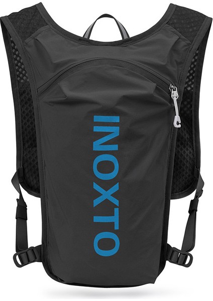 OUTDOOR INOXTO 591 5L Açık Hava Spor Sırt Çantası Koşu Bisiklet Nefes Alabilir Çift Omuz Çantası-Siyah/Mavi (Yurt Dışından)