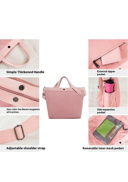 Seyahat Spor Çantası Su Geçirmez El Çantası Büyük Kapasiteli Spor Spor Çantası-Pembe (Yurt Dışından) fiyatları