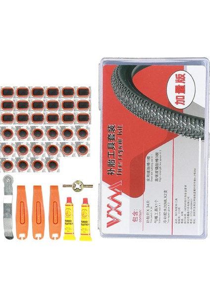 Vxm Bisiklet Bisiklet Lastik Tamir Takımı Alet Seti Iç Lastik Yama Lastik Dolgu Yapıştırıcısız Soğuk Yama Sızdırmazlık Maddesi Düzeltme (Yurt Dışından)