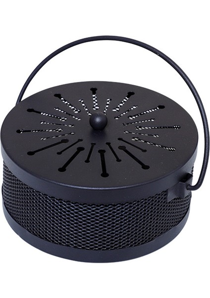 Aotu Taşınabilir Demir Sivrisinek Tütsü Bobini Tutucu Kutusu Kapaklı-Açık Hava Evleri Için-Siyah/ (Yurt Dışından)