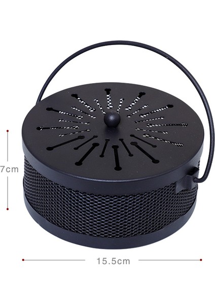 Aotu Taşınabilir Demir Sivrisinek Tütsü Bobini Tutucu Kutusu Kapaklı-Açık Hava Evleri Için-Siyah/ (Yurt Dışından) indirimleri