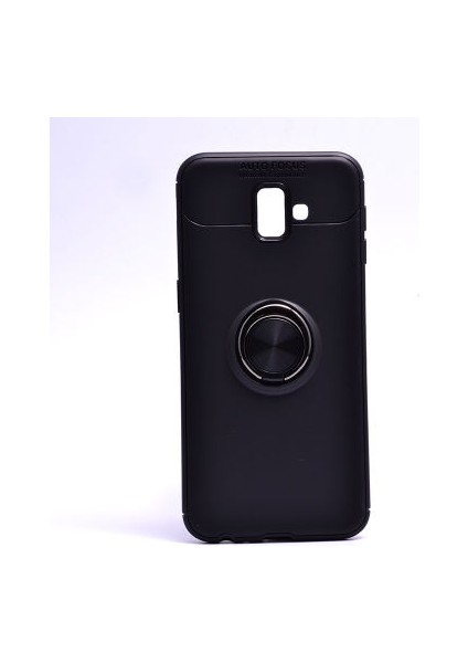 Samsung Galaxy J6 Plus Kılıf Yüzüğü Stant ve Araç Tutucu Olabilen Şık Esnek Premium Silikon Kapak Ryc/ravel