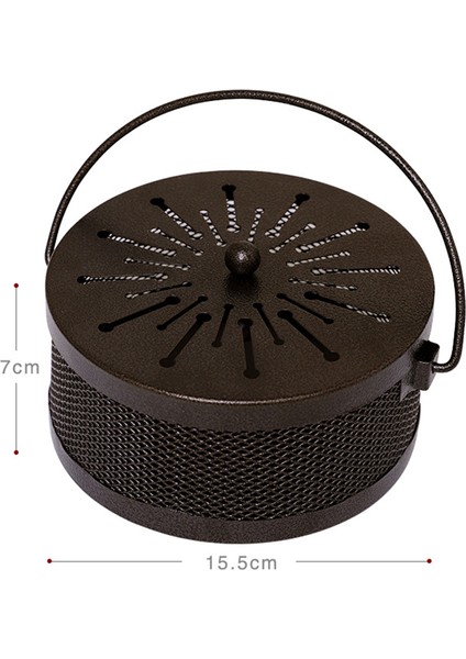 Aotu Taşınabilir Demir Sivrisinek Tütsü Bobini Tutucu Kutusu Kapaklı Açık Hava Evleri Için-Bronz/ (Yurt Dışından) indirimleri