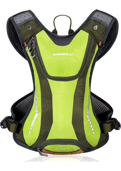 Anmeılu 1026 Açık Hava Sporları Su Çantası Saklama Cebi Sırt Çantası Su Geçirmez Naylon Maraton Sırt Çantası-Yeşil (Yurt Dışından)