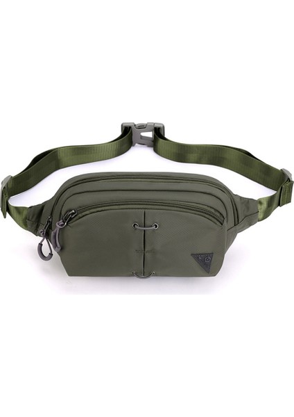 Tough Slhs Açık Hava Spor Bel Çantası Su Geçirmez Naylon Göğüs Çapraz Askılı Çanta Bisiklet Bel Çantası-Ordu Yeşili (Yurt Dışından)