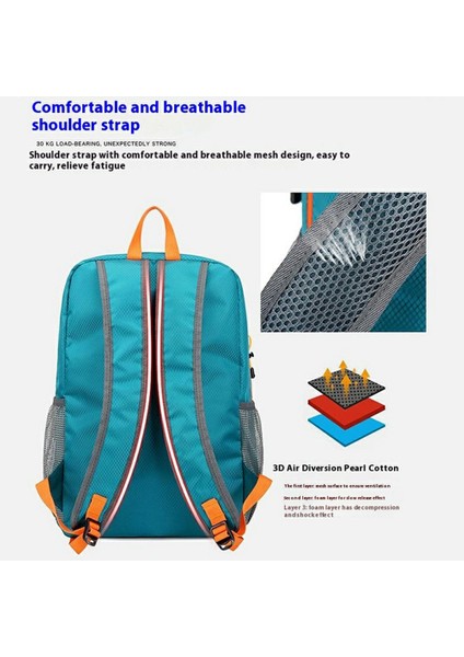 Vanaheımr 528 Katlanabilir Yürüyüş Sırt Çantası Hafif Polyester Dizüstü Bilgisayar Saklama Açık Hava Seyahat Çantası-Koyu Mavi (Yurt Dışından) modelleri