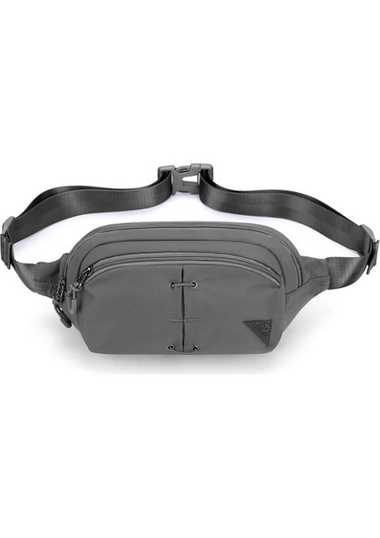 Tough Slhs Açık Hava Spor Bel Çantası Su Geçirmez Naylon Göğüs Çapraz Askılı Çanta Bisiklet Bel Çantası-Koyu Gri (Yurt Dışından)