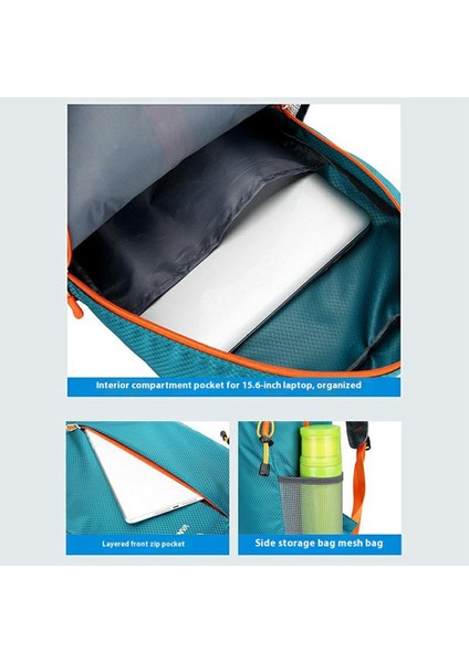 Vanaheımr 528 Katlanabilir Yürüyüş Sırt Çantası Hafif Polyester Dizüstü Bilgisayar Saklama Açık Hava Seyahat Çantası-Koyu Mavi (Yurt Dışından) fırsatları
