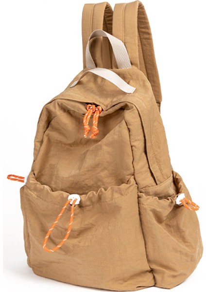 NL1116 Hafif Naylon Sırt Çantası Öğrenciler Için Tek Renk Açık Hava Sporları Su Geçirmez Sırt Çantası-Beyaz (Yurt Dışından) indirimleri