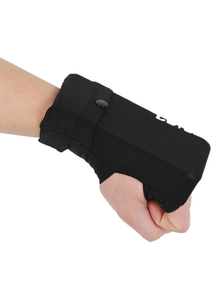 Açık Hava Sporları Telefon Tutucu Eldiven Kılıfı Kart Anahtar Saklama Çantası Başparmak Delikli-Siyah S/sol El (Yurt Dışından)