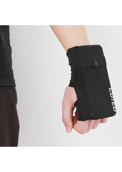 Açık Hava Sporları Telefon Tutucu Eldiven Kılıfı Kart Anahtar Saklama Çantası Başparmak Delikli-Siyah S/sol El (Yurt Dışından) fırsatları