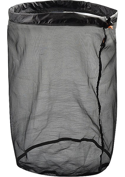 Luckstone Beden Xxl Bağcıklı File Çamaşır Saklama Çantası Çöp Torbası Çok Fonksiyonlu Balık Ağı Seyahat, Kamp, Yürüyüş Için Kolay Katlanır-Siyah (Yurt Dışından)