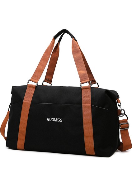 Guomıss GM-316 Beden L Oxford Kumaş Su Geçirmez Fitness Yoga Tote Çapraz Askılı Çanta Seyahat Bagaj Çantası-Siyah (Yurt Dışından)