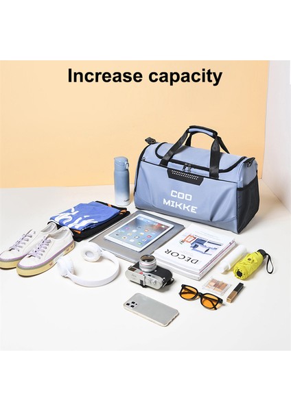 Oxford Kumaş Spor Çantası Spor Çantası Hafta Sonu Gecelik Omuz Çantası Islak Kuru Ayırıcı Cepli-Mavi (Yurt Dışından) indirimleri