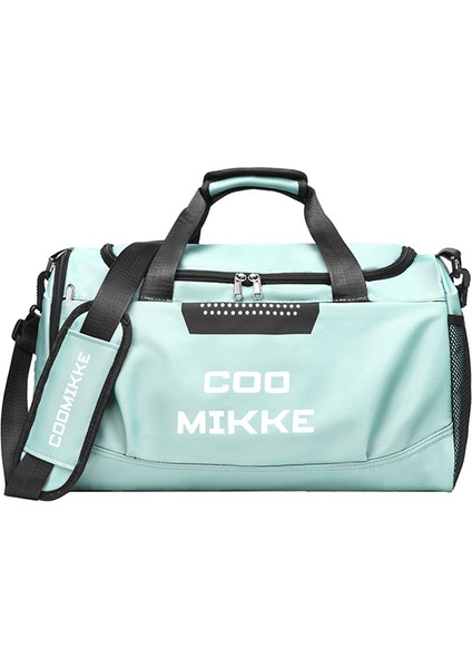 Oxford Kumaş Spor Çantası Spor Çantası Hafta Sonu Gecelik Omuz Çantası Islak Kuru Ayırma Cepli-Yeşil (Yurt Dışından)