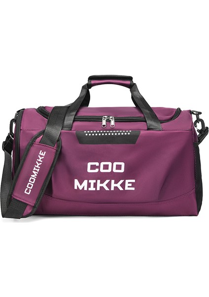 Oxford Kumaş Spor Çantası Spor Çantası Hafta Sonu Gecelik Omuz Çantası Islak Kuru Ayırma Cepli-Koyu Mor (Yurt Dışından)