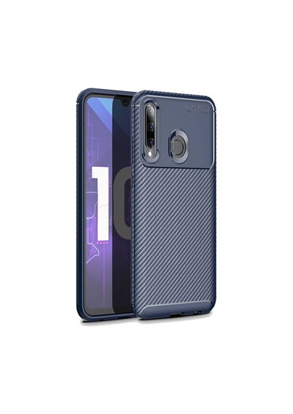 Honor 20 Lite Kılıf Karbon Desenli Esnek Yüksek Kaliteli Meteryalden Üretilmiş Silikon Kapak Ryc/negro