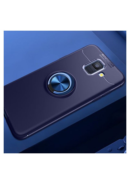 Samsung Galaxy J6 Kılıf Yüzüğü Stant ve Araç Tutucu Olabilen Şık Esnek Premium Silikon Kapak Ryc/ravel