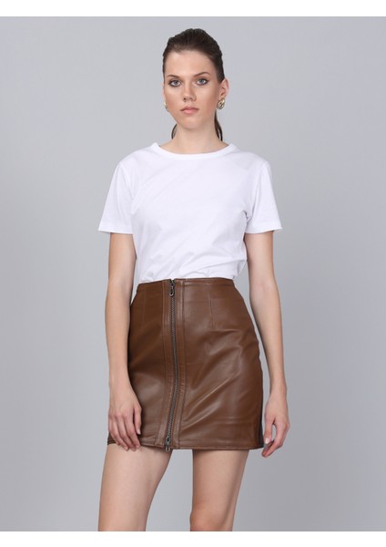 Basics&more Kadın Deri Etek SK02 modelleri