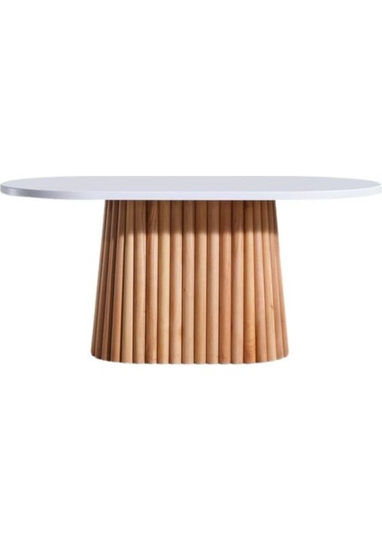 Savana Oval Ahşap Bohem Yemek Masası 90X170