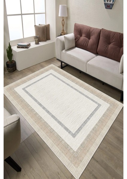 Krem Dijital Baskı Salon Halısı Kaymaz Tabanlı Yıkanabilir Halı Yolluk fiyatları