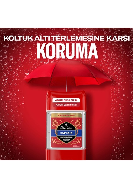 Captain Erkekler için Terleme Önleyici Deodorant Clear Jel Stick 70 ml