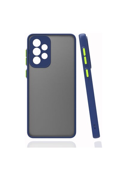 Samsung Galaxy A52 Kılıf Arkası Buğulu Kenarları Renkli Sert Premium Silikon Kapak Rcv/hux