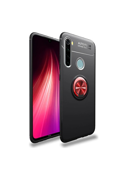 Redmi Note 8t Kılıf Yüzüğü Stant ve Araç Tutucu Olabilen Şık Esnek Premium Silikon Kapak Ryc/ravel