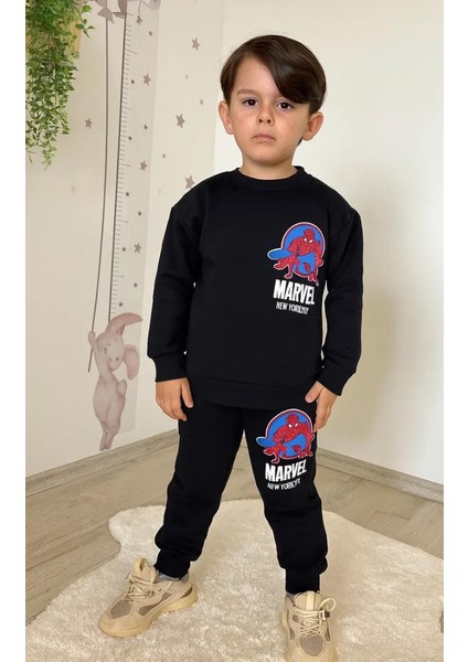 Spiderman Örümcek Adam 3 Iplik Erkek Çocuk Alt Üst Takım