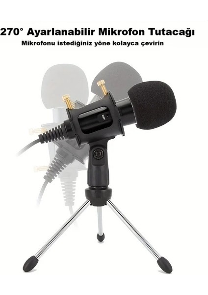 Profesyonel Condenser Mikrofon Seti Çok Yönlü ,tripod Standlı, Pop Filtreli, Pc & Telefon Uyumlu fırsatları